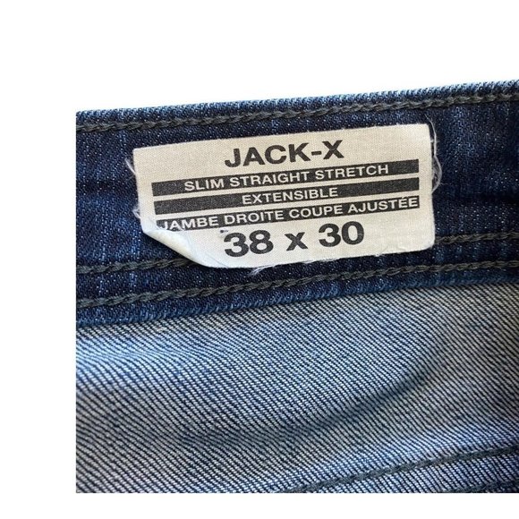 Buffalo David Bitton Jean Shorts Jack-X Mens Size 38 Dark Wash Stretch Cut Offs - Picture 4 of 5